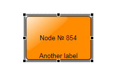 Selection handles on a node