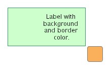 Label text with custom margins.