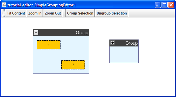 Group node and folder node side by side.